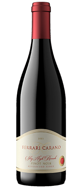 sky high ranch pinot noir 2021 mendocino ridge bottle shot
